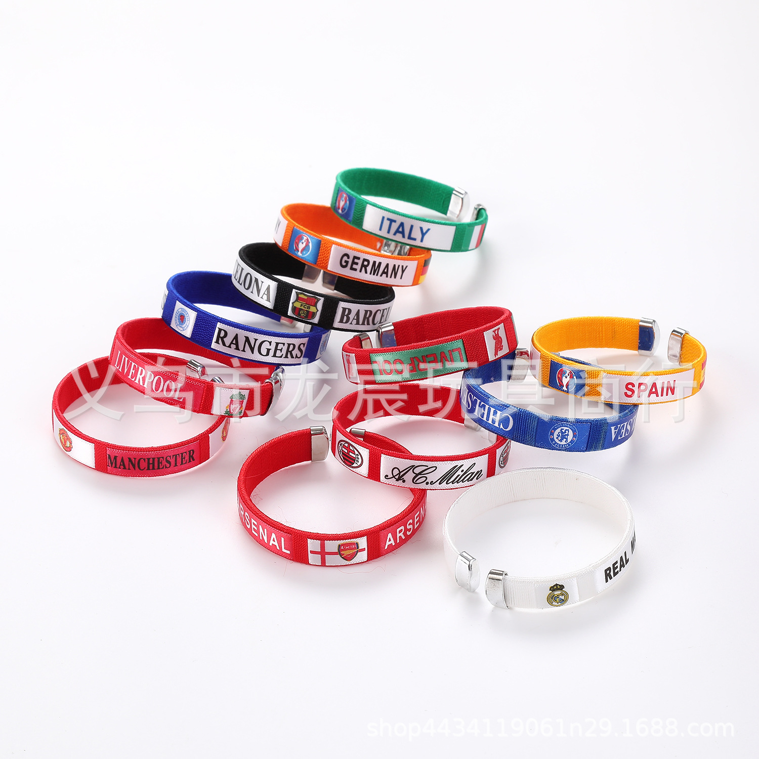 Factory Direct Supply National Flag Bracelet Wholesale Multinational Fans Bracelet Wrist Ring Braided Bracelet Cross-Border Supply