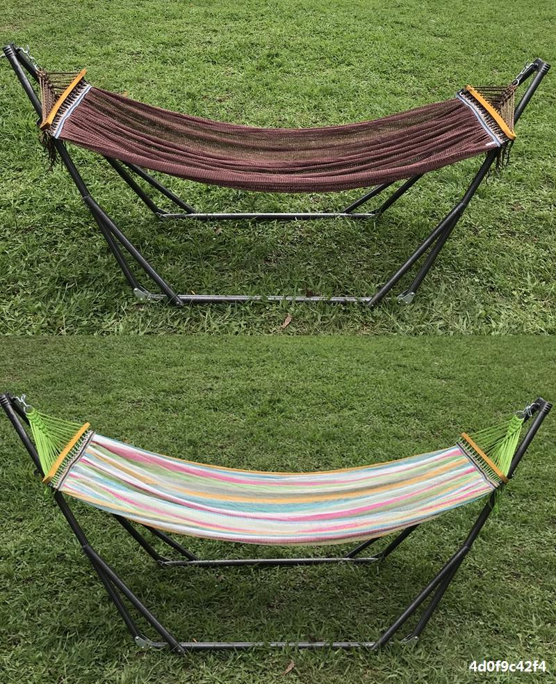 越南网床 折叠支架吊床 室内户外便携式单双人月亮床 吊椅 秋千