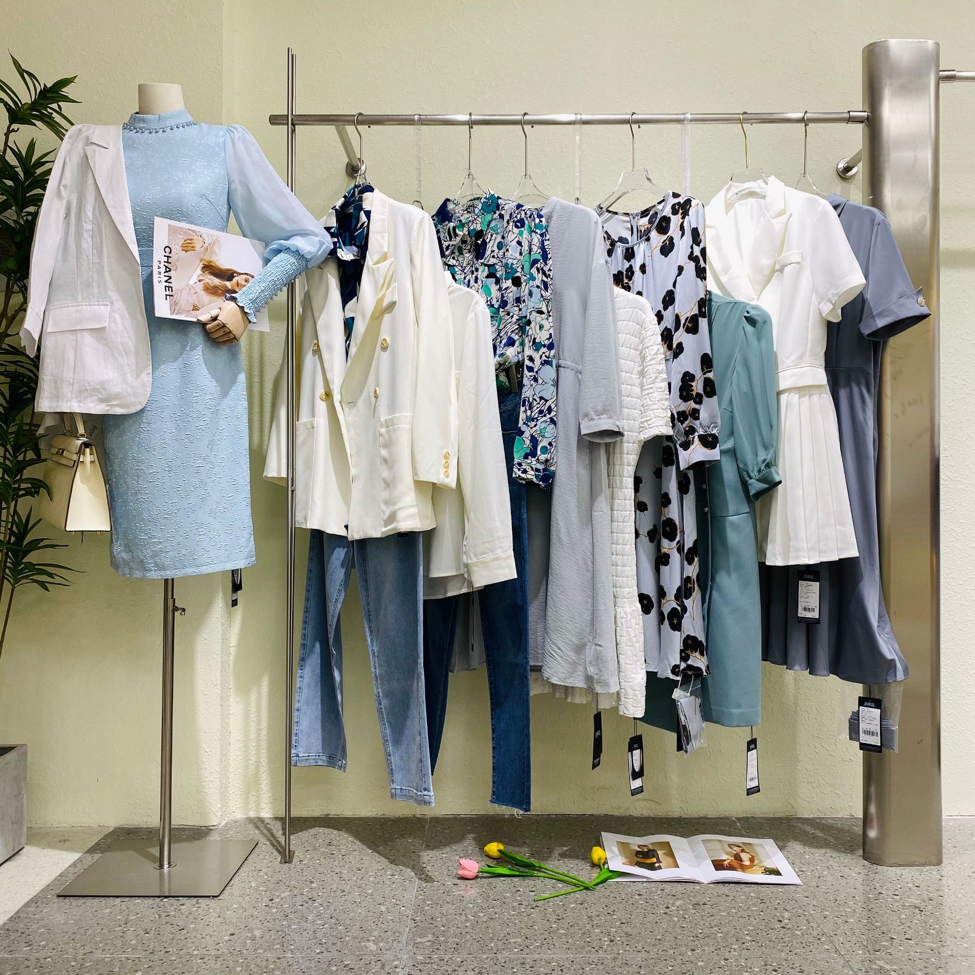 海h青蓝22秋款品牌折扣高端女装电商直播走份批发尾货清仓特卖