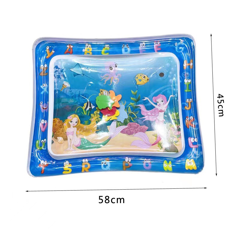 Wholesale Children's Inflatable Racket Pad Baby Water Cushion PVC Ocean Fish Water Cushion Parent-Child Interaction Toys Ice Pad