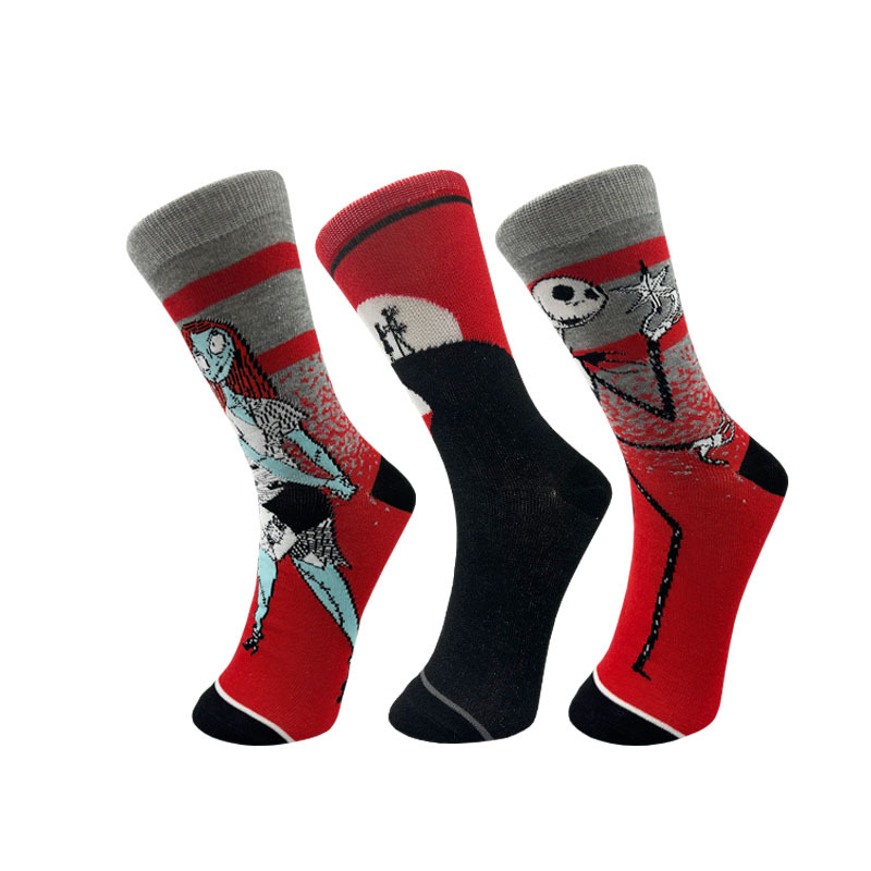 2023 Autumn Halloween New Men's Mid-Calf Length Sock Cartoon Jack Halloween Series Men's Socks Athletic Socks