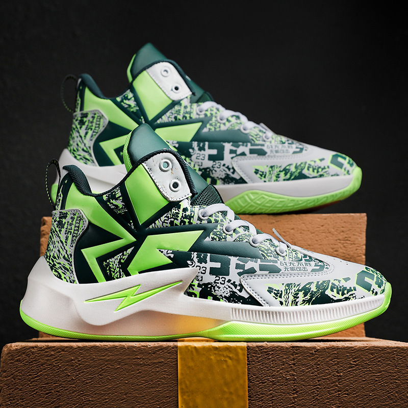 跨境大码春秋中帮男篮球鞋男鞋休闲鞋男运动鞋实战个性青少年球鞋