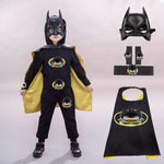 卡通cosplay奥特曼蜘蛛侠2件套衣服走秀表演服男童蝙蝠侠运动套装