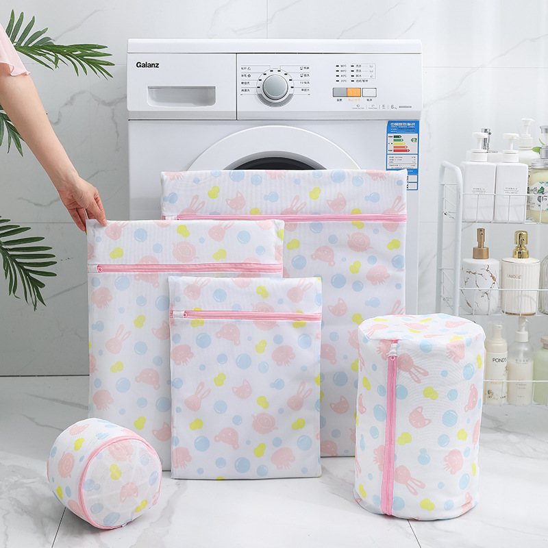 polyester laundry bag mesh underwear washing and care bag suit fine mesh protective laundry bag printing net pocket large