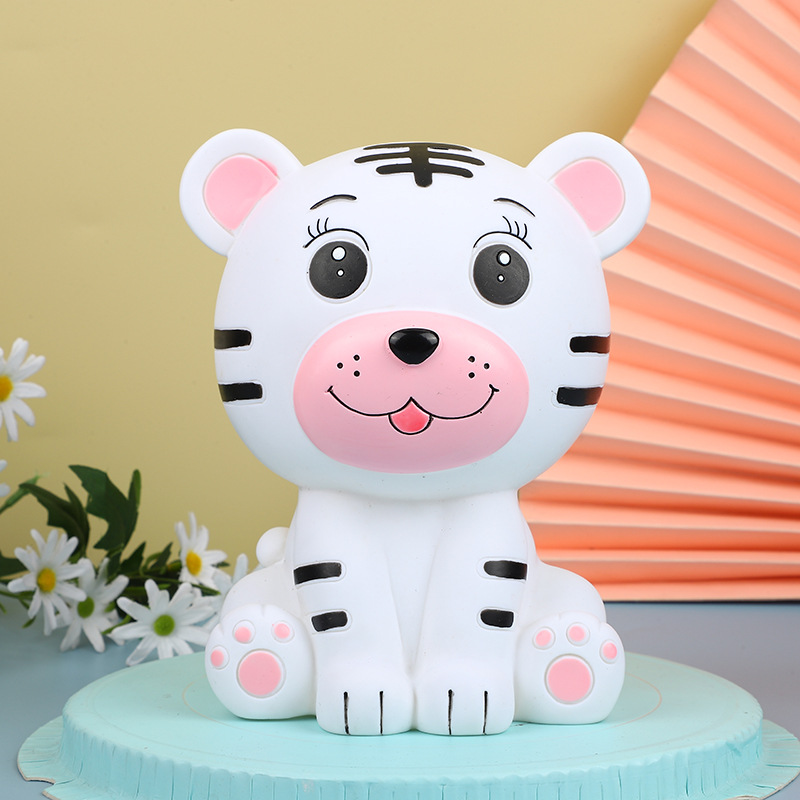 Creative Gift Tiger Coin Bank New Personalized Tiger Shape Children Saving Box Wholesale Custom Logo Direct Supply