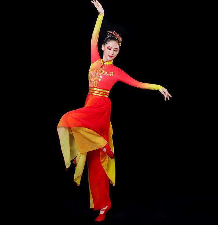 打鼓演出服装女新款中国风秋冬喜庆大鼓水鼓腰鼓队锣鼓舞蹈服套装