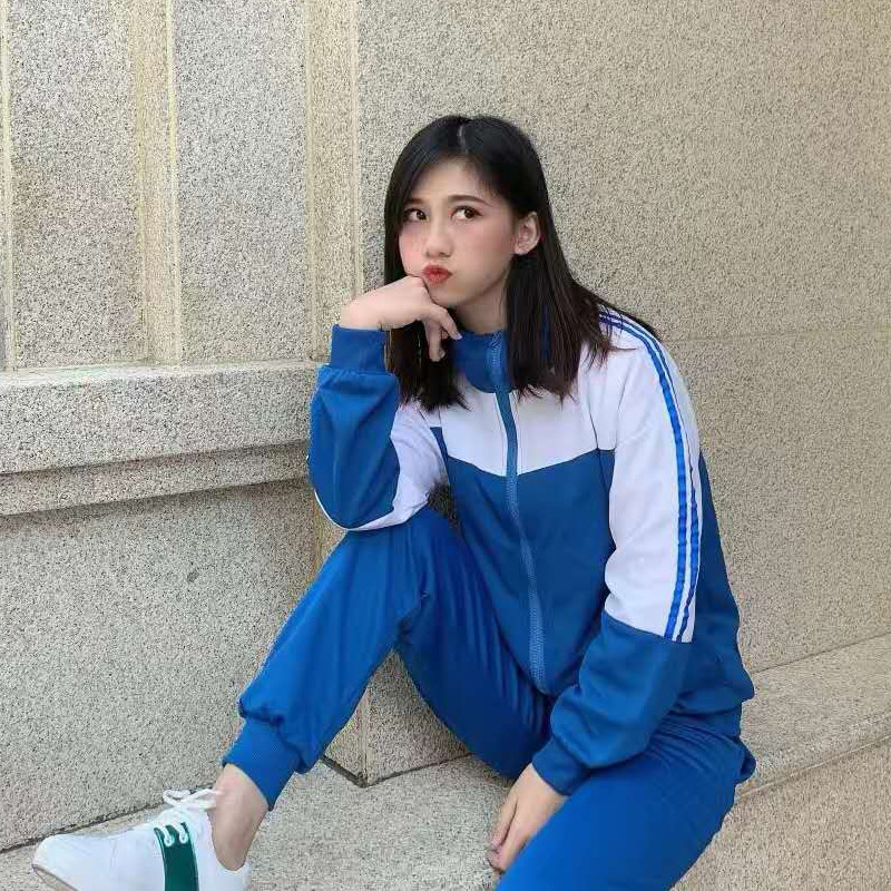 校服套装高中生蓝白运动服毕业拍照校园聚会服初中生班服学院风夏
