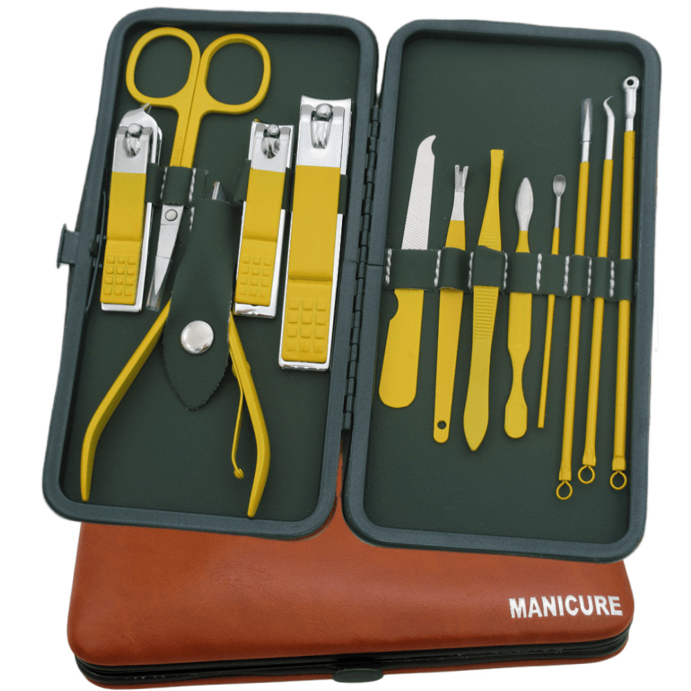 Tools Suit Manicure Kit 19-Piece Set Full Set of Manicure and Peeling Cuticle Nipper Home Store Care Printing