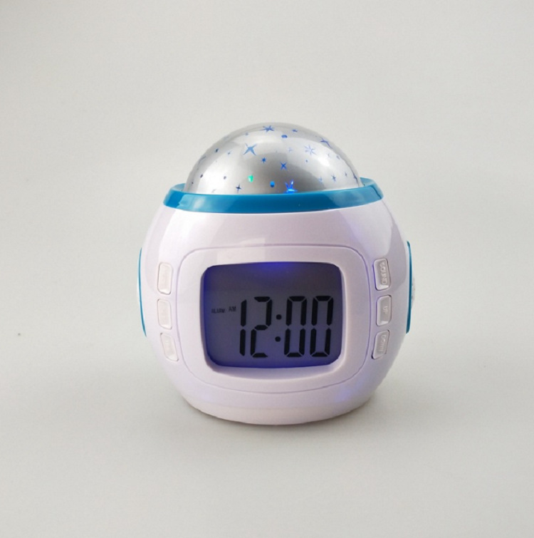 Student Household Bedroom Small Night Lamp LED Electronic Alarm Clock Creative Starry Sky Ball Clock Time Date Display
