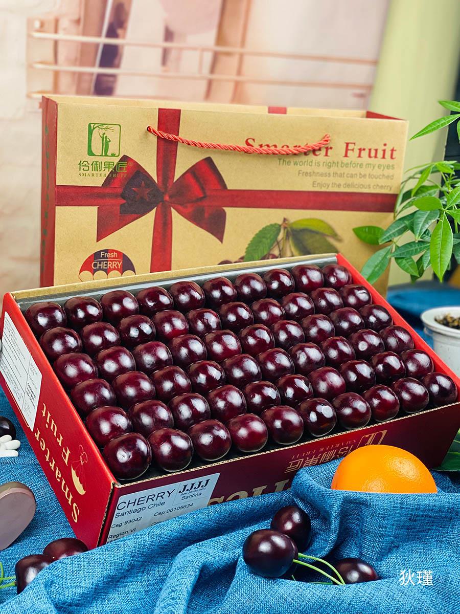 礼盒装2/5斤5j智利车厘子桑提娜新鲜水果进口大樱桃4j大果3j送礼
