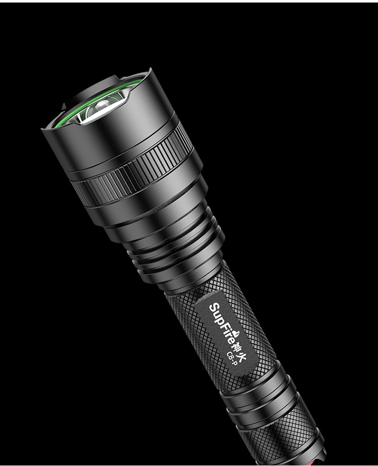 手电筒神火c8-p家用户外迷你高亮充电便携骑行爆闪强光小手电超亮