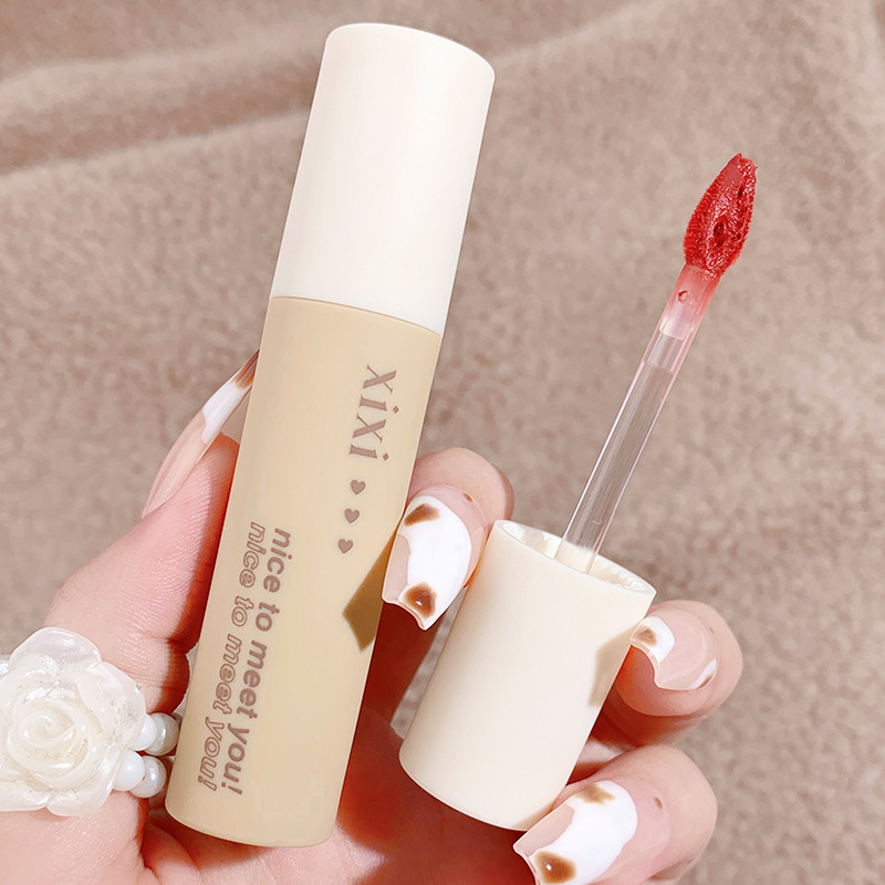 Xixi Air Cheese Lip Mud Matte Finish Lip Lacquer Student Cheap Lipstick Does Not Fade and Looks Good D-557