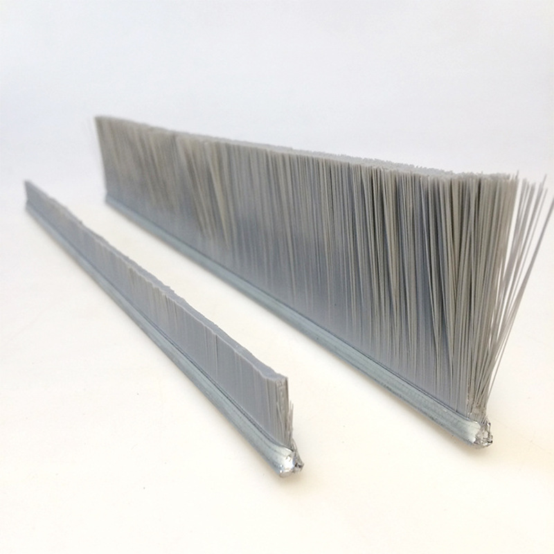 条形工业长毛刷pp防尘刷机柜线盒除尘条形毛刷快速门尼龙毛刷