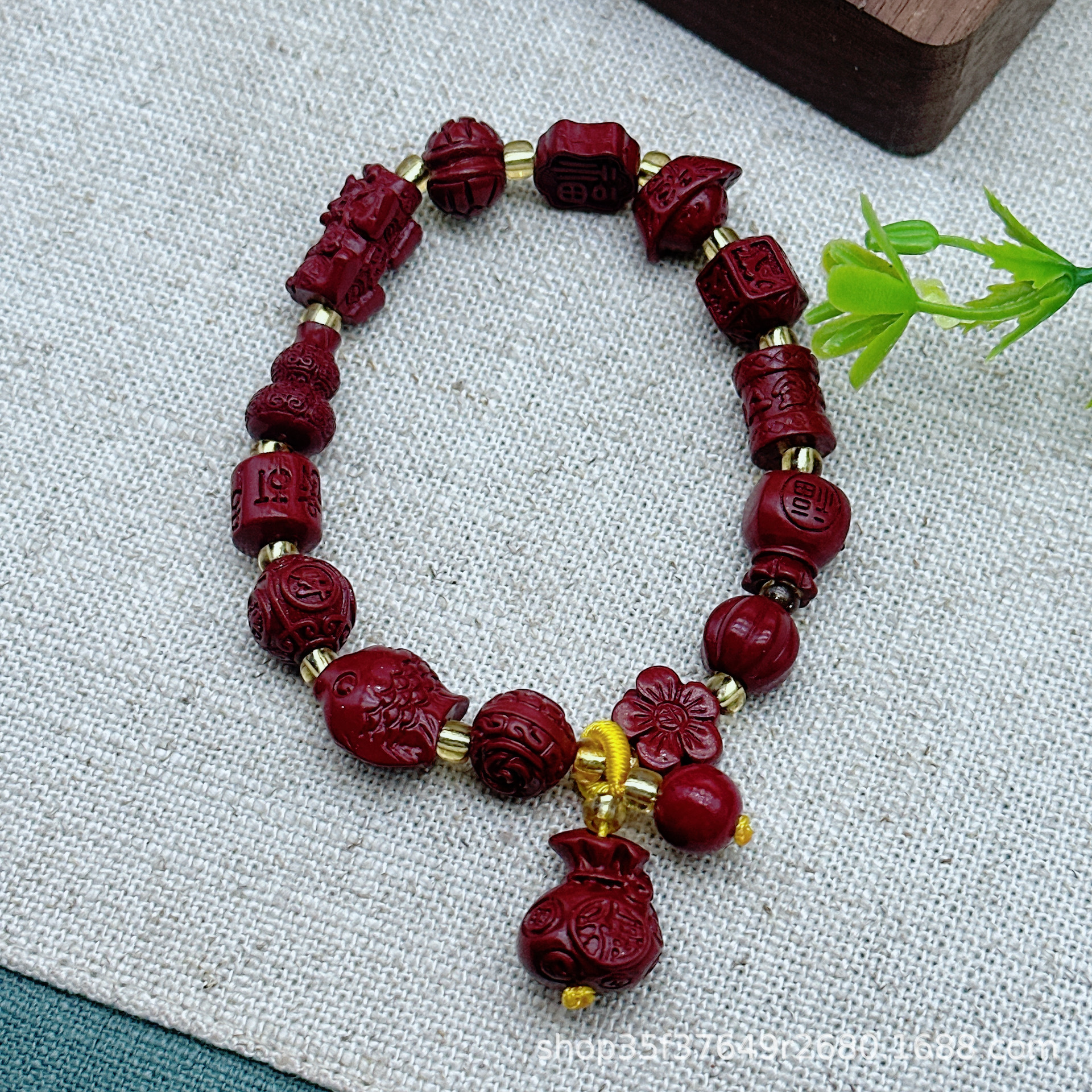紫金砂帝王红砂多宝手串手链 平安护身 本命年饰品男女同款 直播