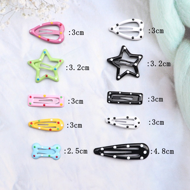 Mini Color Polka Dot Children's Hair Clips Hair Accessories Girl Baby Small Clip Headwear BB Clip Bang Clip Broken Hair Hairpin