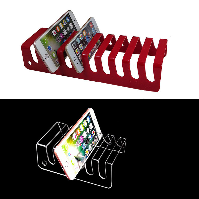亚克力手机架子手机收纳平板支架桌面钢化膜收纳平板放置手机存放