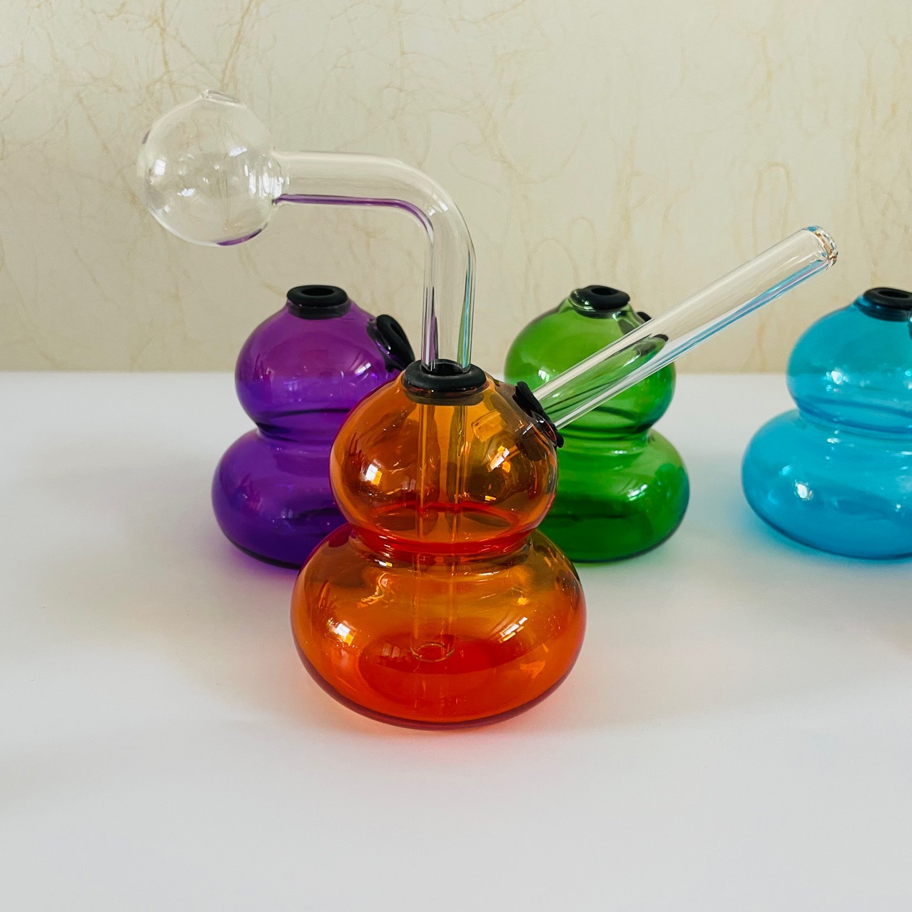 玻璃小款现代简约烟壶可以金色水水烟壶