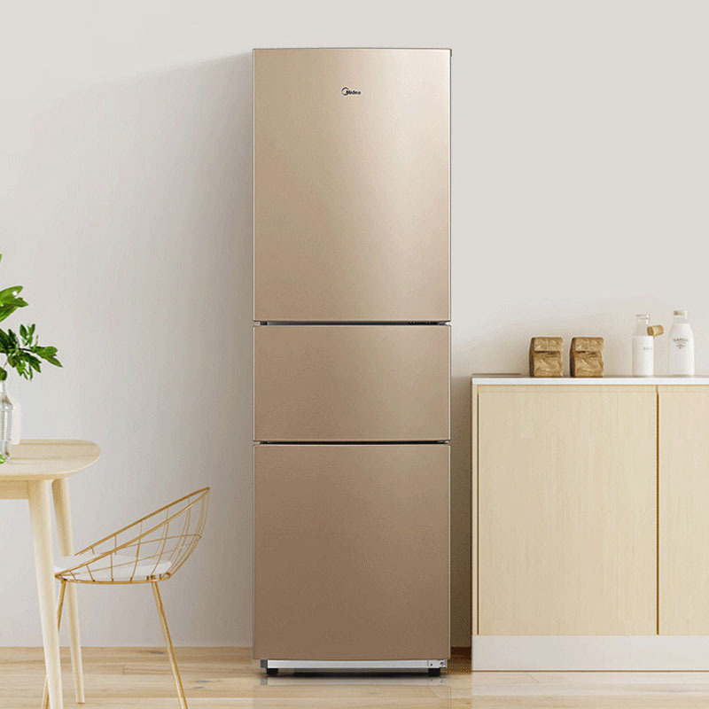 midea/美的 bcd-213tm(e)家用直冷三开门冷冻冷藏节能省电小冰箱