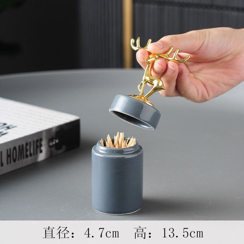 Factory Supply Ceramic Ashtray Home Living Room Bedroom Office Prevent Fly Ash Smoke with Lid Light Luxury Ornaments Wholesale