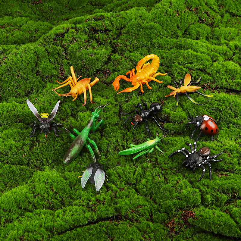 Cross-Border Children's Insect Toy Animal Model Hoppergrass Butterfly LADYBIRD Scorpion Spider Ant Centipede Ornaments