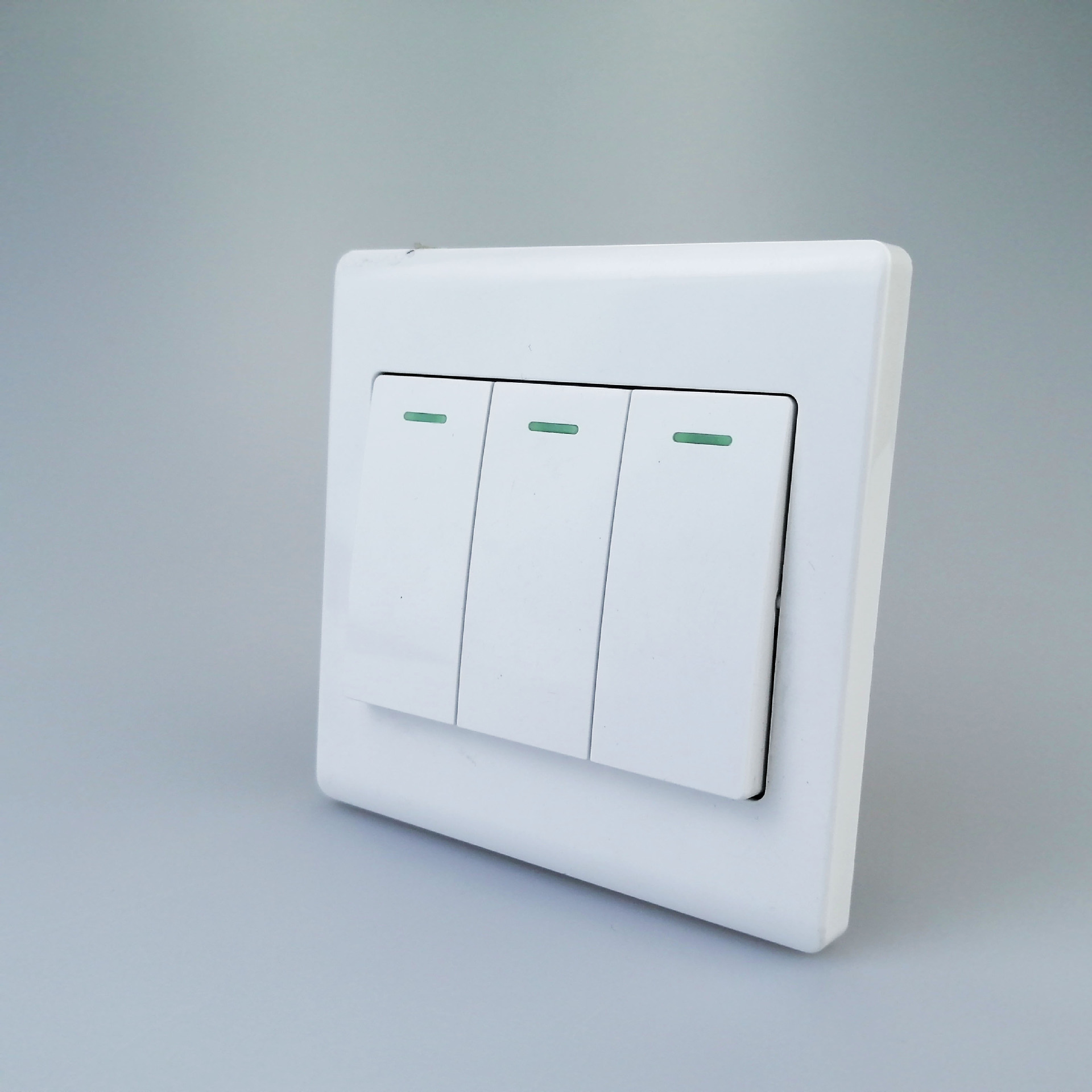 yaki雅白系列英式86型暗装单开单控双控墙壁开关家用英规英标开关