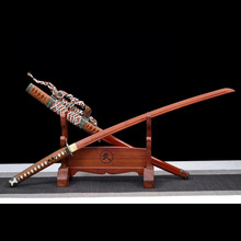 厂家批发武士刃带鞘木刀 长款日本居合剑道 练习拔刀剑儿童玩具