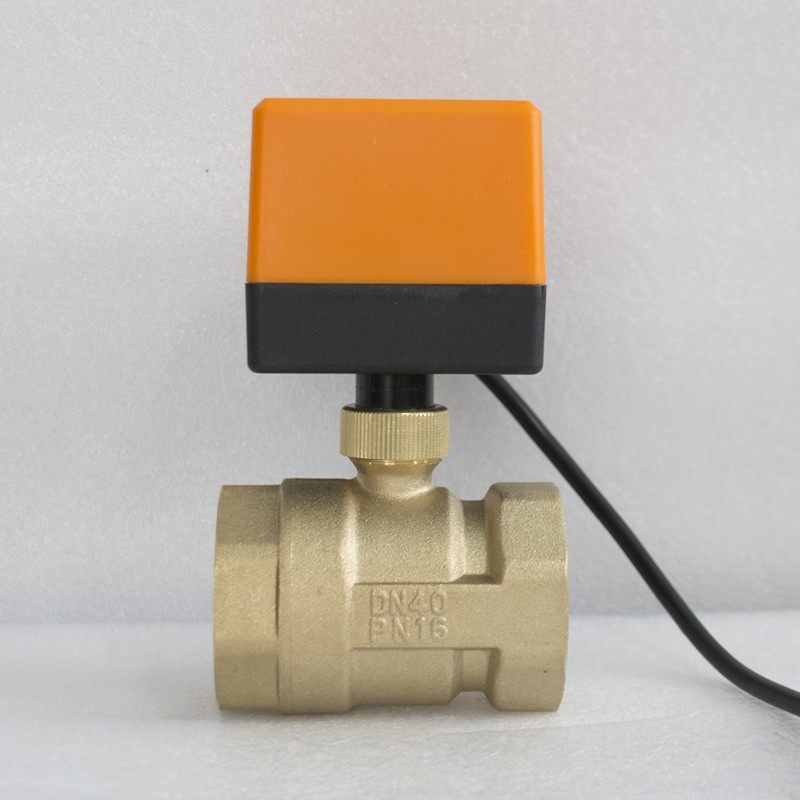 太阳能二通电动阀dn15丝扣水管控制开关铜阀水阀220v电动球阀阀门