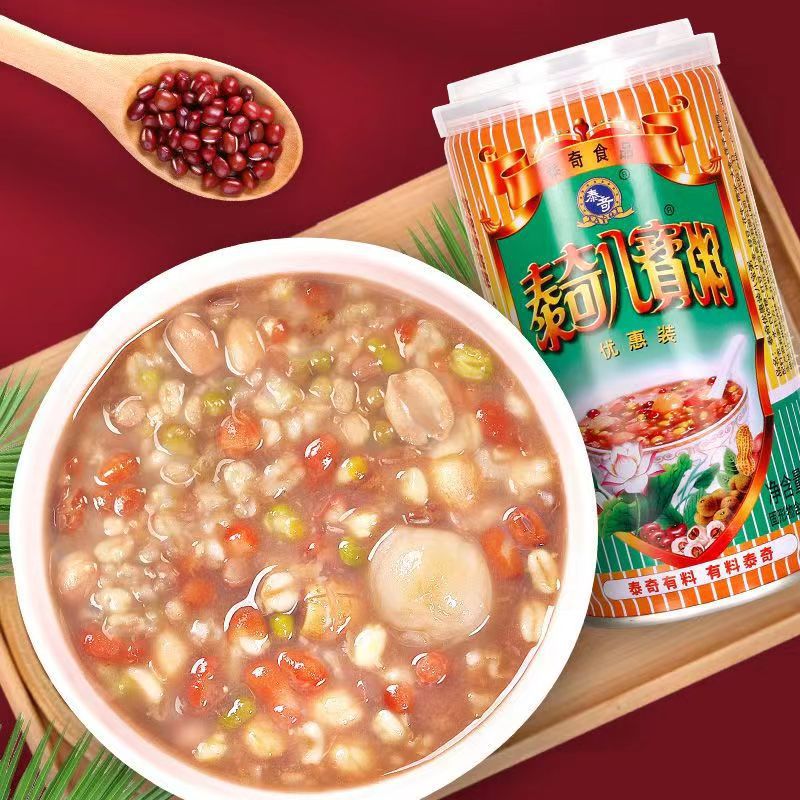 泰奇八宝粥原味370g克/12罐24罐6罐整箱红豆香沙紫薯大罐装速食粥