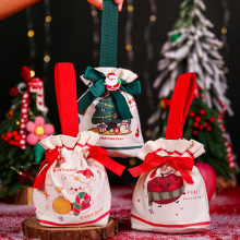 圣诞节小礼品袋夜包装礼盒儿童手提糖果袋帆布袋礼物