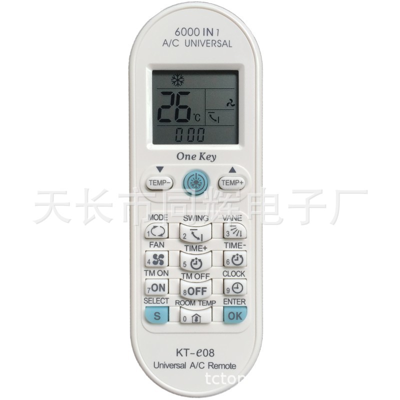 KT-e08 Multifunctional Universal AC Remote Control 6000 in 1 Russian English Series
