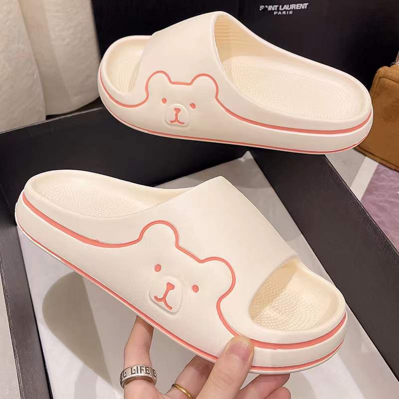 Slip-on Slippers for Women Summer Outdoor Indoor Home Bathroom Bath Non-Slip Thick Bottom Couples Sandals Delivery Wholesale