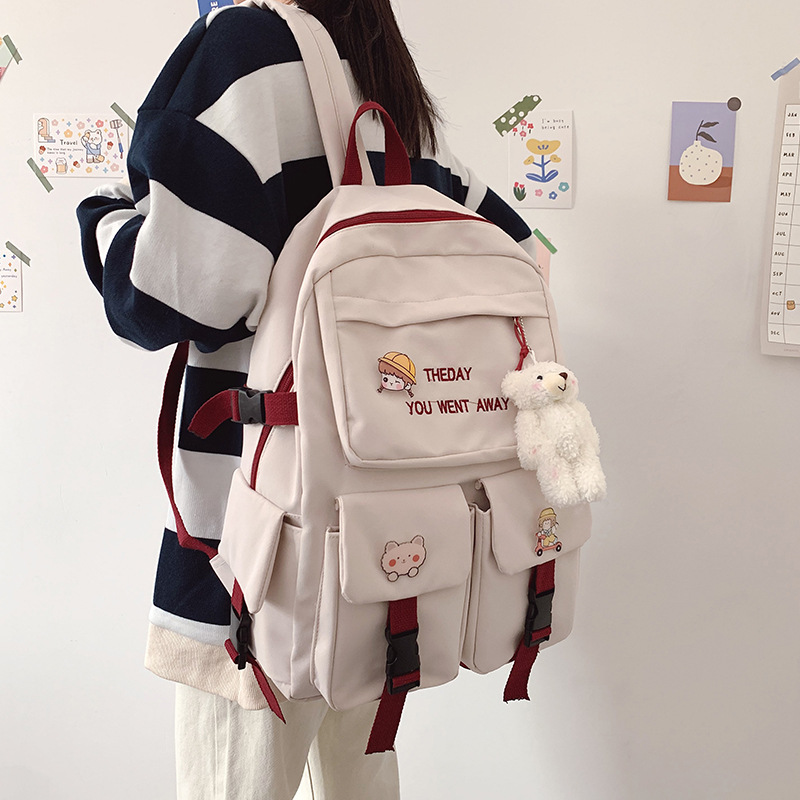 Cute Ins Style Schoolbag Female Large Capacity Korean High School Student Junior High School Student Campus Backpack College Students' Backpack