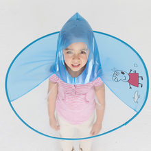 爆款宝宝飞碟帽伞头戴式雨衣儿童防雨折叠卡通创意飞碟帽