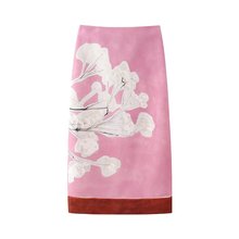 4720亚马逊春季新品欧美跨境女装气质轻熟亚麻混纺直筒半身裙