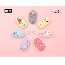 韩国BT21防弹少年团卡通新款便携式无线鼠标适用电脑笔记无线鼠标