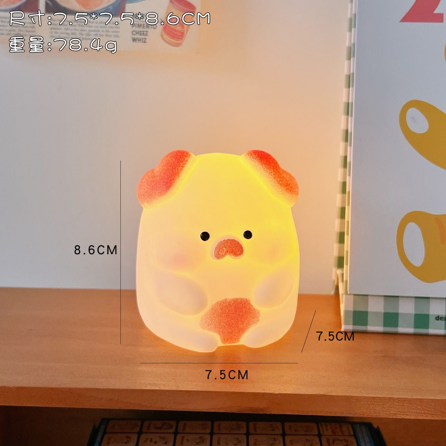 Creative Fashion Cute Cartoon Dog Personality Table Lamp Student Bedroom Bedside Lamp Decoration Small Night Lamp Simple Modern