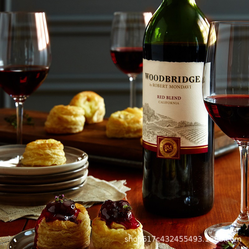 美国蒙大菲mondavi木桥混酿woodbridge red blend加州红葡萄酒