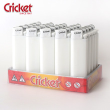 纯白草蜢打火机官方正品Cricket一次性打火机火石砂轮广告diy