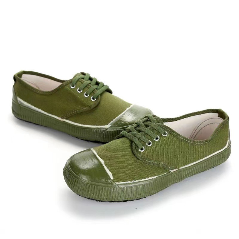 老式解放鞋黄球鞋纯橡胶男女工地干活防滑耐磨帆布高帮农田劳保鞋