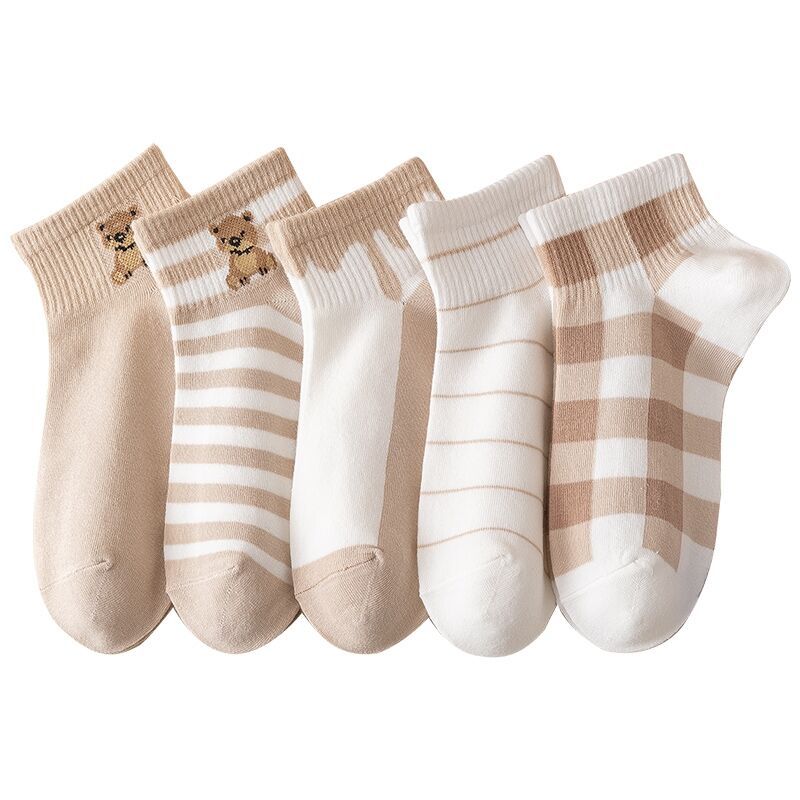 Socks Women's Socks Cotton Spring, Summer and Autumn Thin Type Tube Socks Women's Deodorant Short Low-Cut Ins Fashionable Ankle Socks Wholesale