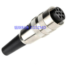 DIN插头 母插7芯  M16-4连接器,DIN circular connector M16 plug