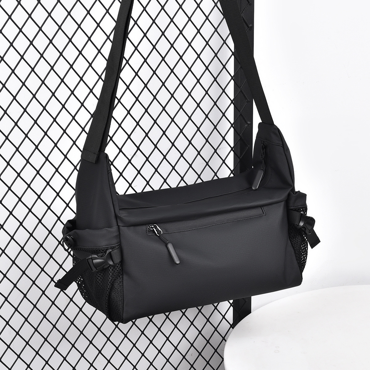 Men's Shoulder Bag Derm Waterproof Trendy Cool Casual All-Match Multifunctional Large-Capacity Crossbody Bag Dumpling Bag