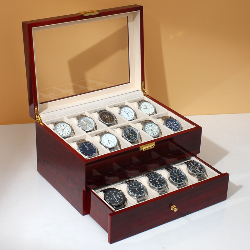 High-End Multi-Epitopes 20-Bit Solid Wood Paint Storage Box Men's Watch Gift Box Mechanical Watch Watch Box Watch Box