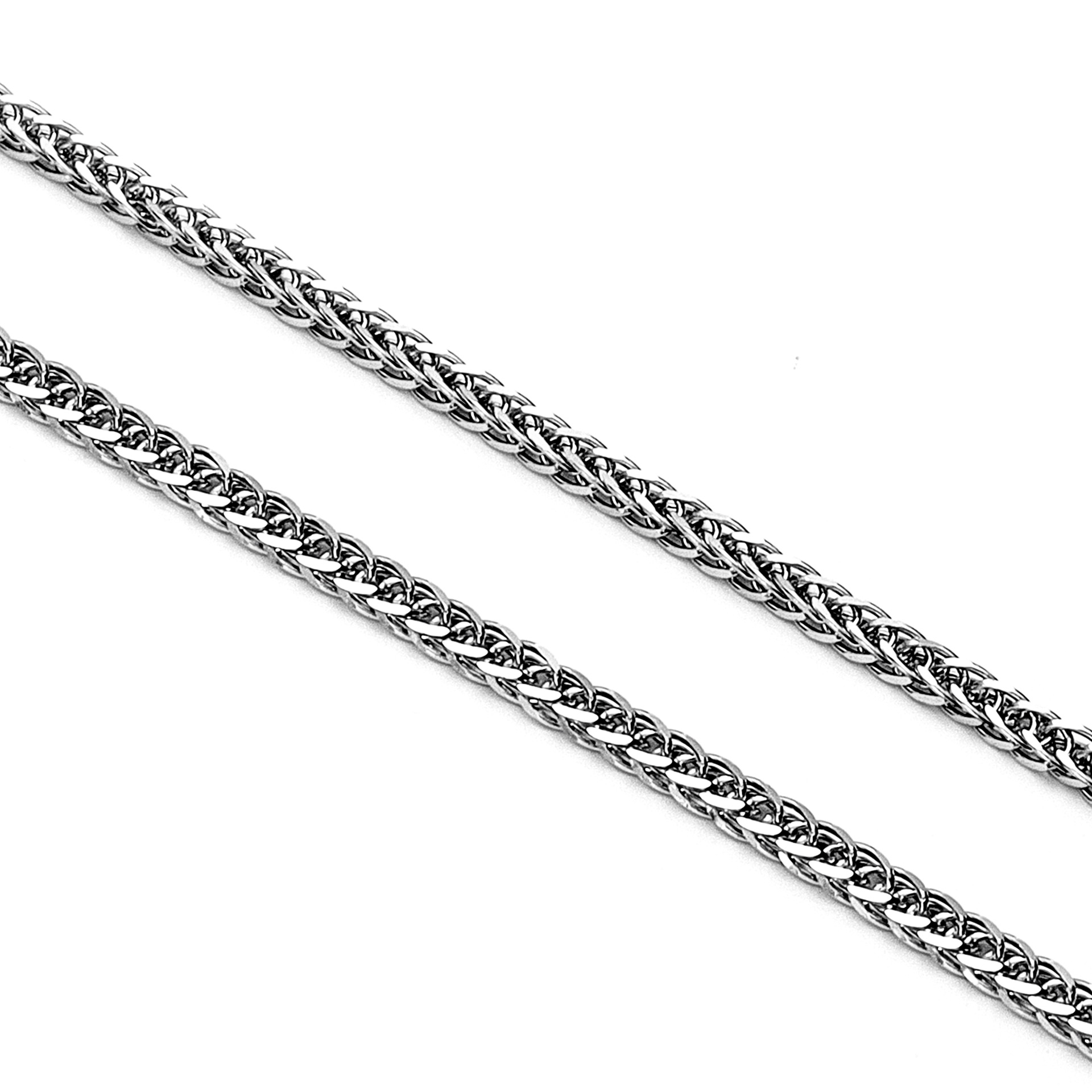 S999 Sterling Silver Necklace for Women Cross Chain Shiny O-Type Chain Gypsophila Chain Chopin Chain Light Luxury High-Grade Pure Silver Clavicle Chain