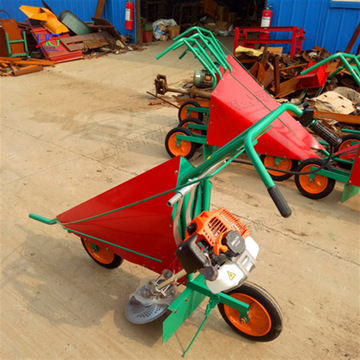 小型辣椒扶正收割机 油动单排双轮辣椒收割机 自走式轻便型收获机