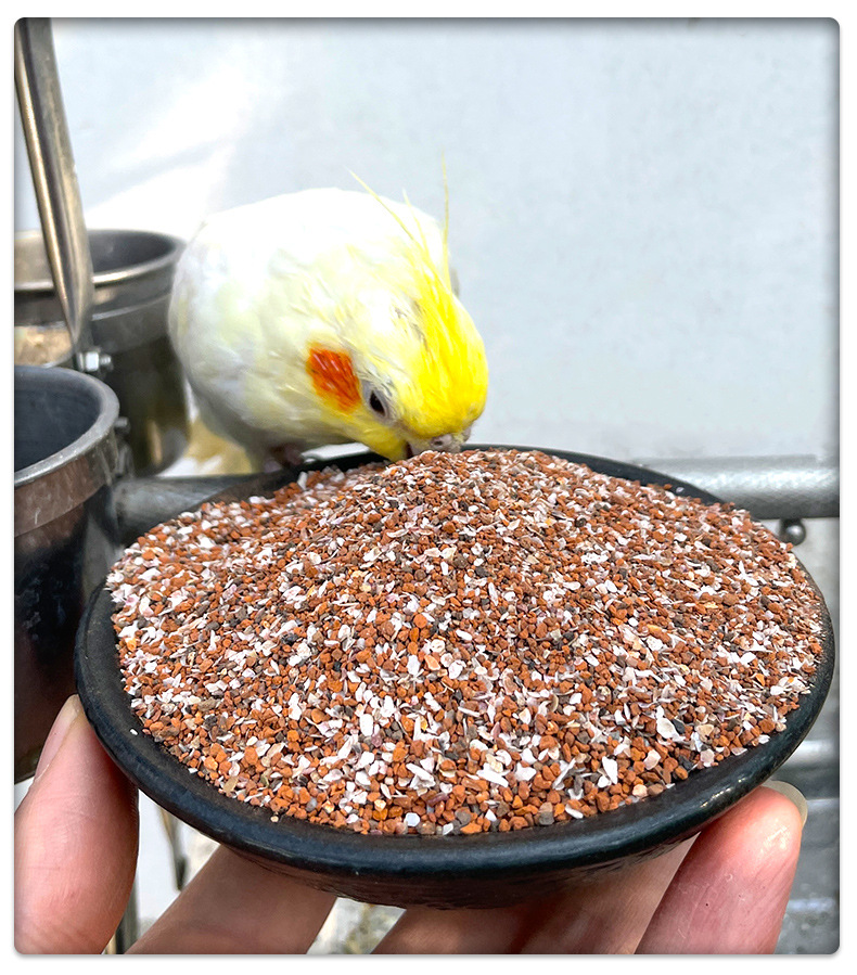 厂家批发炫料保健砂鸟食鹦鹉粮补钙红土高钙文鸟玉鸟金青虎皮鹦鹉