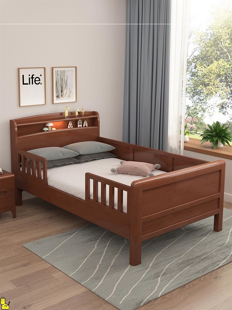 老年公寓适老自理床米1.2米1.35养老院高脚床带护栏扶手加宽拼接床