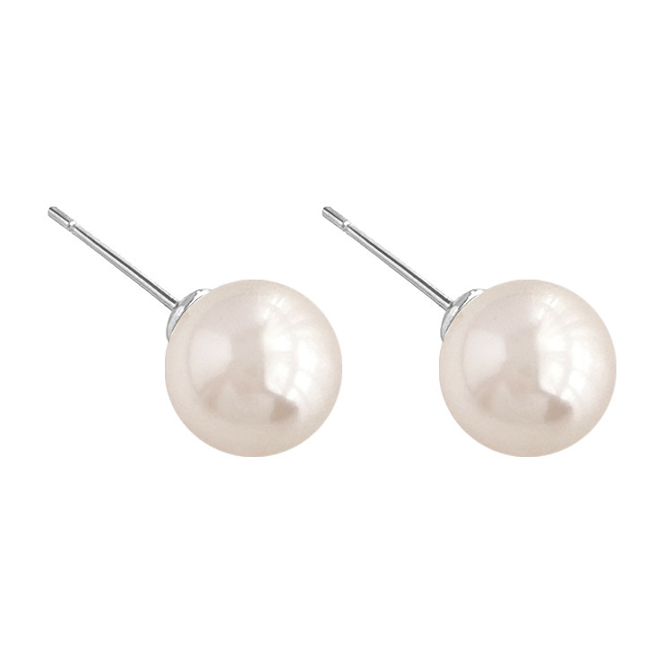 2023 New Hong Kong Style Earrings Fever Same Style Shijia Vintage Pearl Earrings High Sense Female 925 Silver Stud Earrings