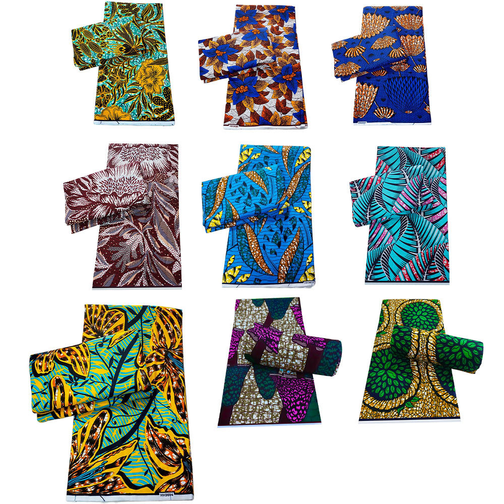 African Wax Fabric Ankara Cerecloth Cotton African Ankara Fabric Cotton Foreign Trade Cerecloth