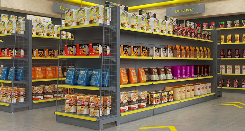 厂家批发超市货架便利店零食店货架商品展示架单双面货架生鲜展架